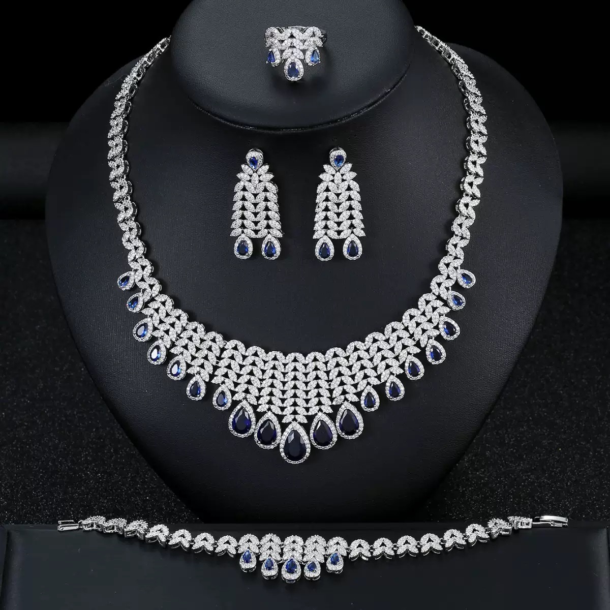 Necklace,earring,bracelet & ring set - Image 3