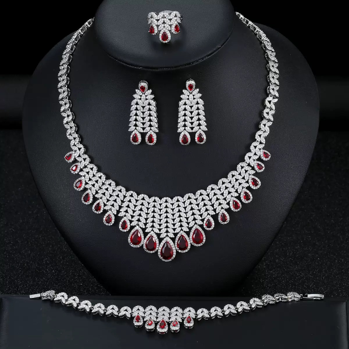 Necklace,earring,bracelet & ring set - Image 2