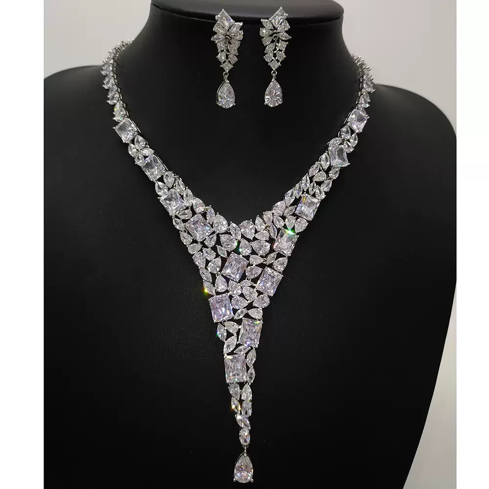 Zircon Necklace,earring set