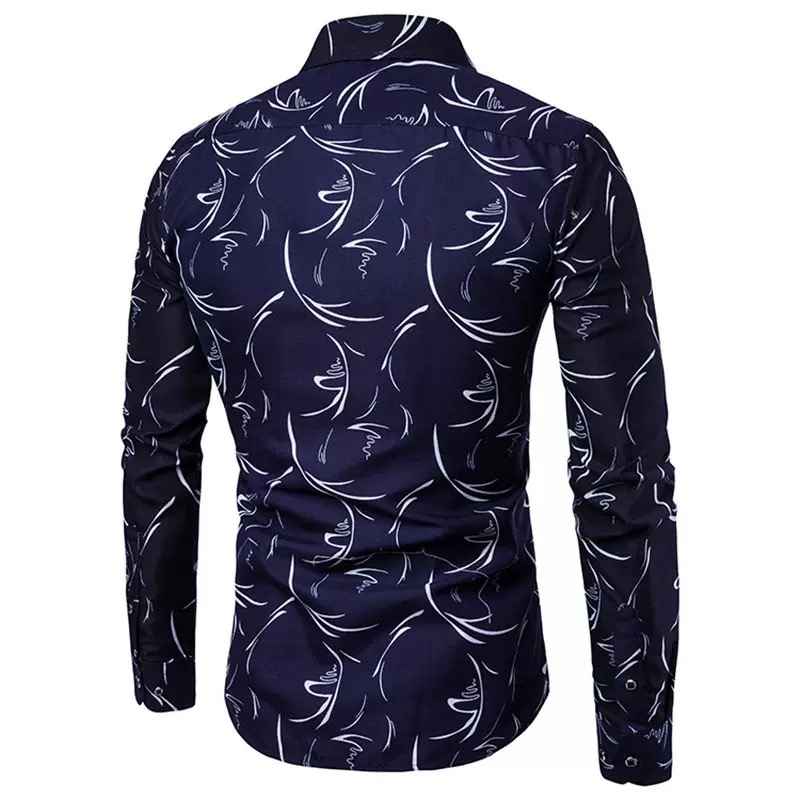 Man Casual flower cotton shirt - Image 2