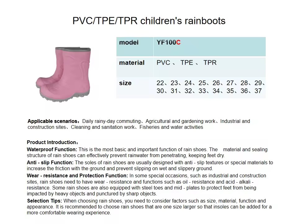 Kids Waterproof Boots PVC Chelsea Clogs - Image 3