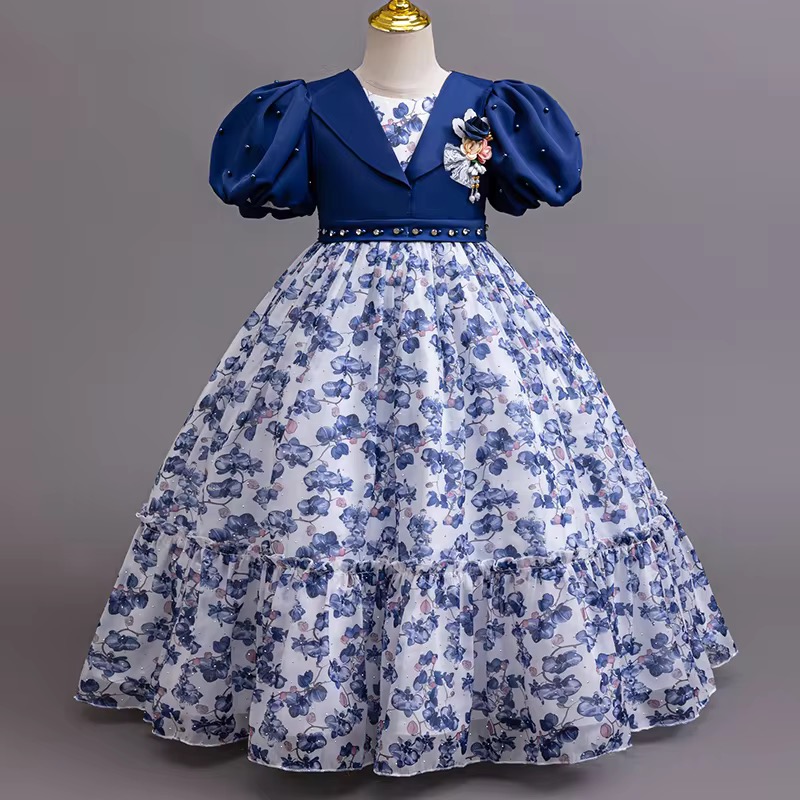 Flower Printed Princess Dress - Image 2