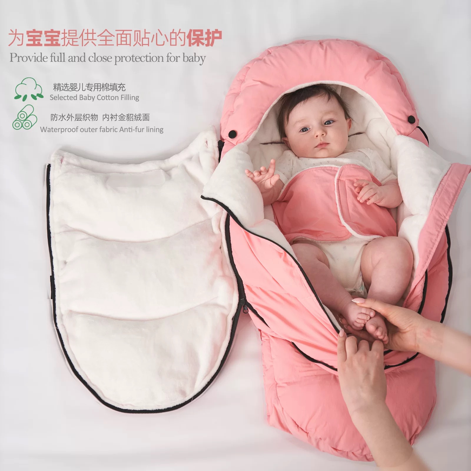 Baby swaddle blanket extra thick & warm - Image 3