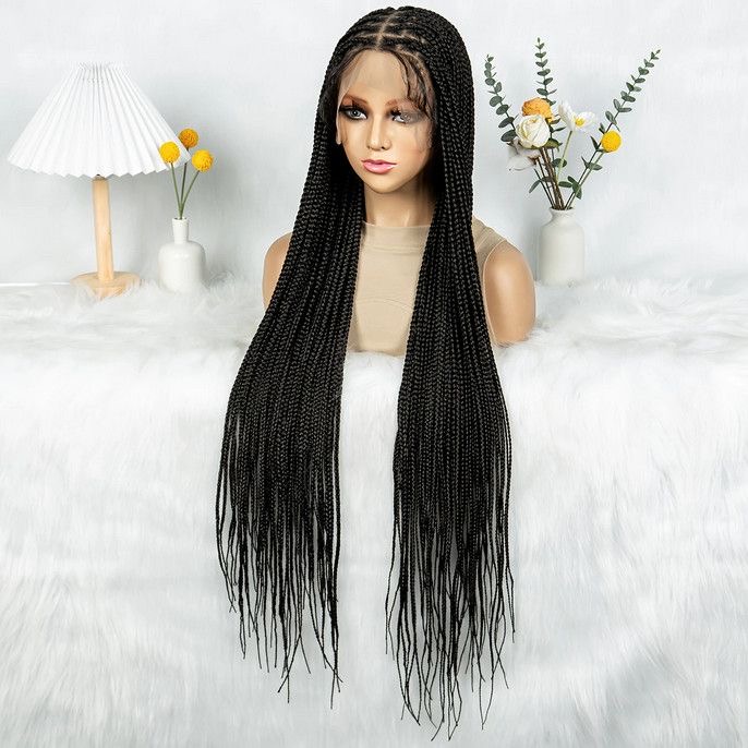 Elegant knotless Box Braid wig (straight hair ) - Image 2