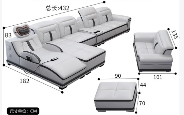 Genuine Leather sofa ,top layer Cowhide - Image 2