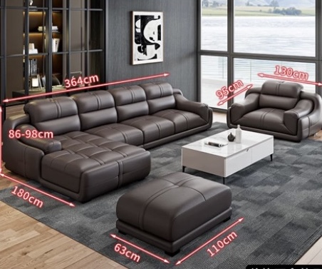 Genuine Leather sofa ,top layer Cowhide - Image 2