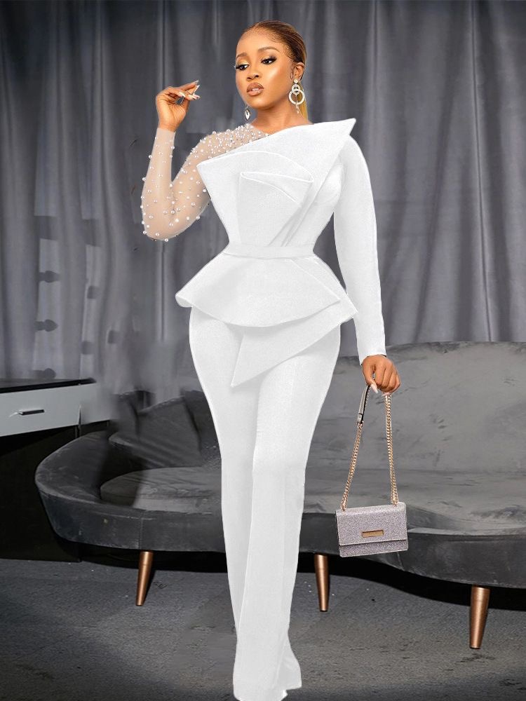 V neck solid Jumpsuit