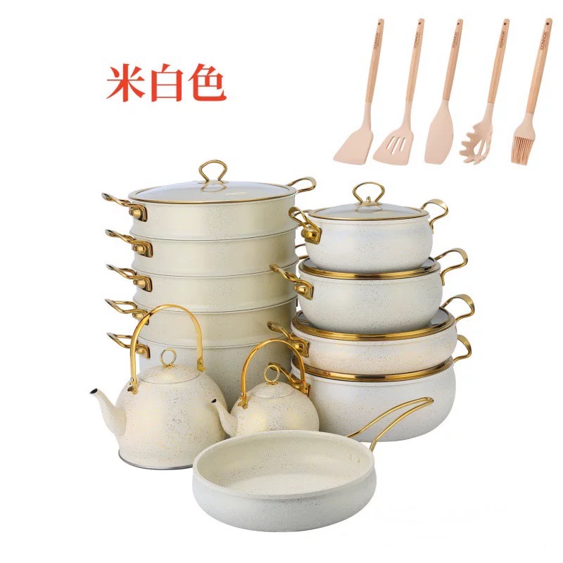 11 Pieces 24 kitchenware Set with a steamer - Image 2