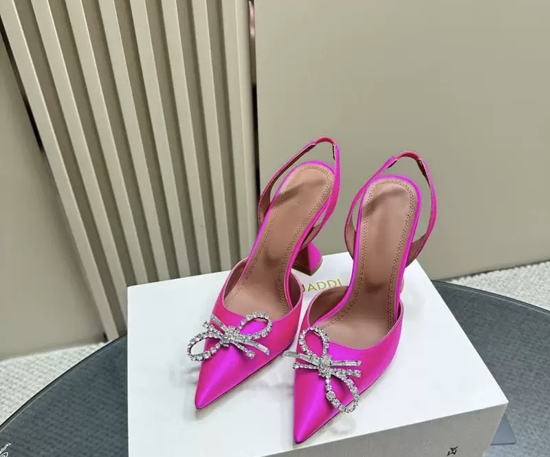 Sunflower crystal buckle rhinestone stiletto heels