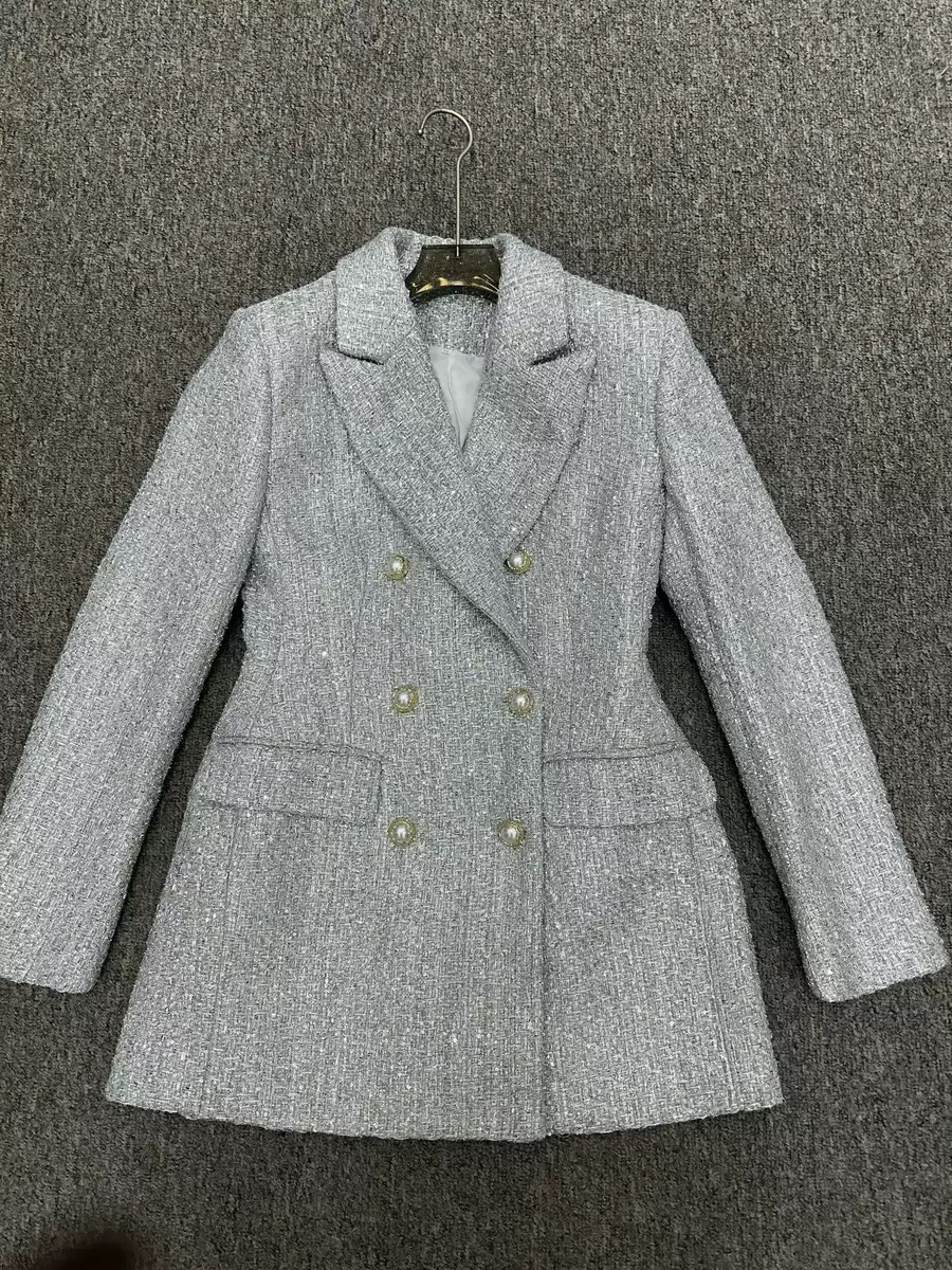 Winter High-end suit jacket tweed double-layer textured suit Jacket - Image 2