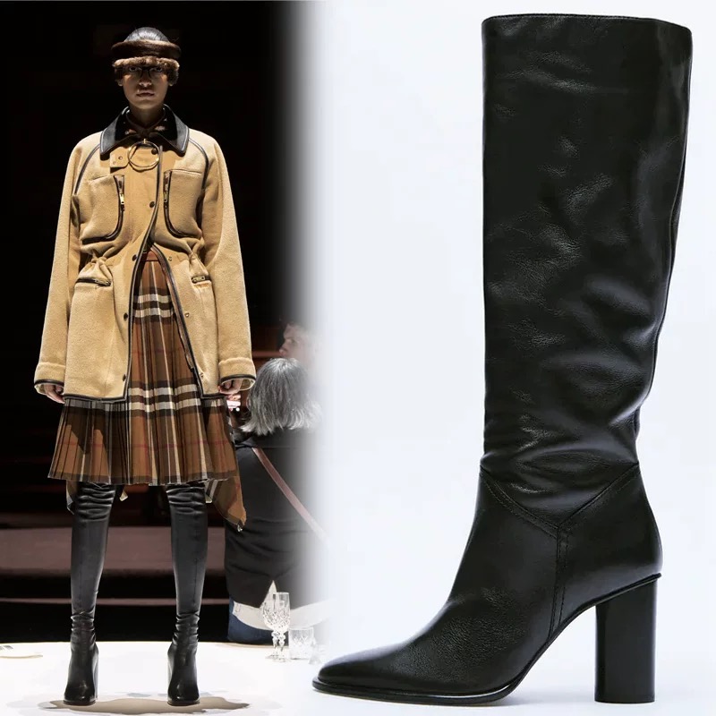 Genuine leather over the knee women’s Boots