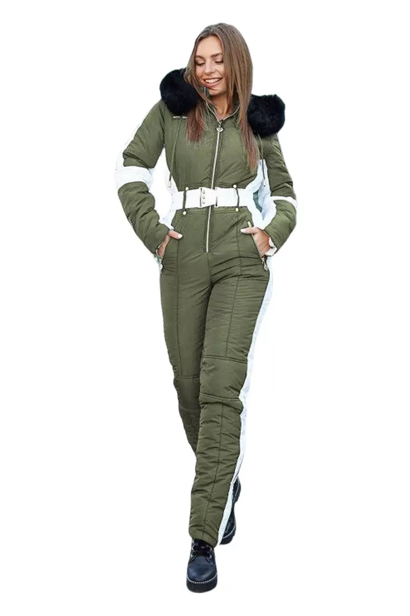 Ski suit warm women’s padded bodysuit