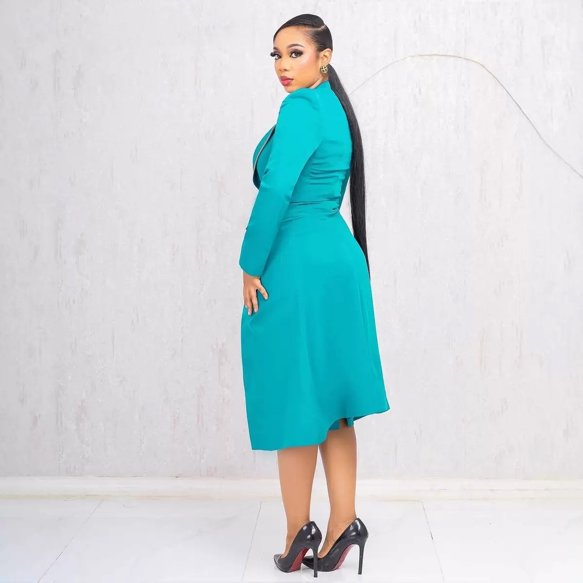 Slim waist lapel stretch suit vest two- piece set - Image 3