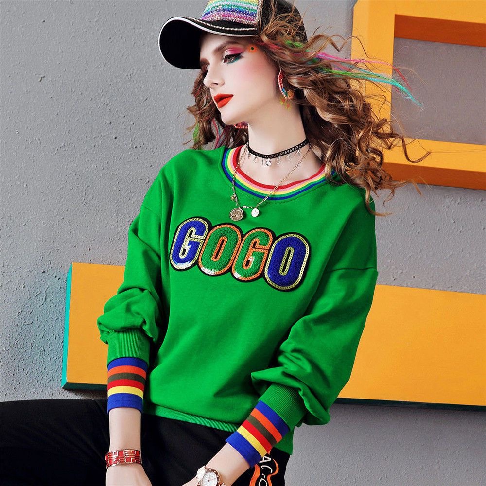 Patchwork Sweatshirt for young women