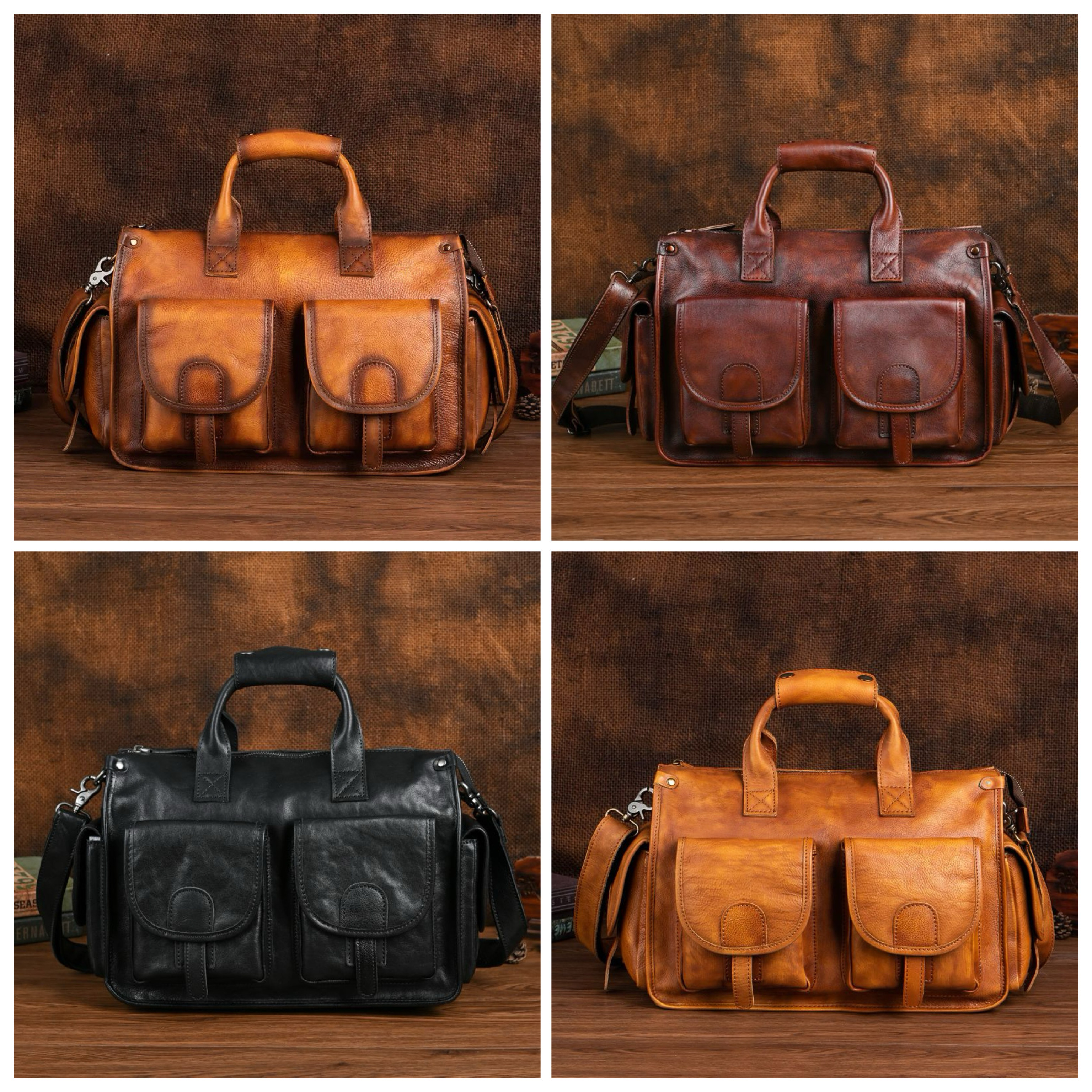 Vintage Men’s Genuine leather bag - Image 2