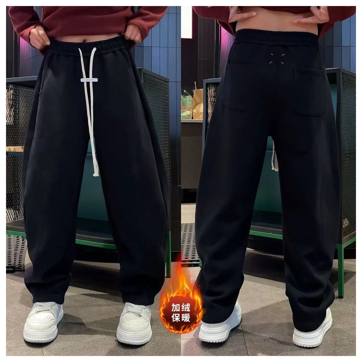 Fleece-lined drapey Man sweatpants - Image 2