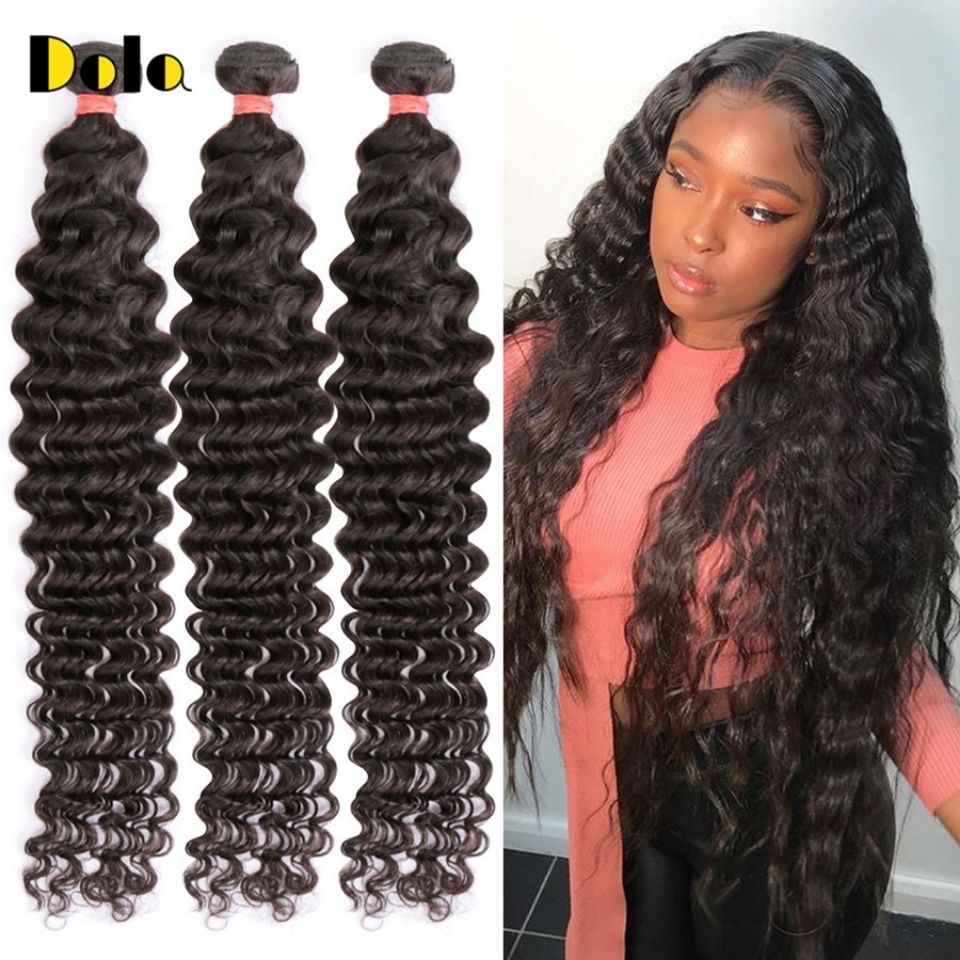 10A Original human hair deep wave 100g Curly Hair Bundle