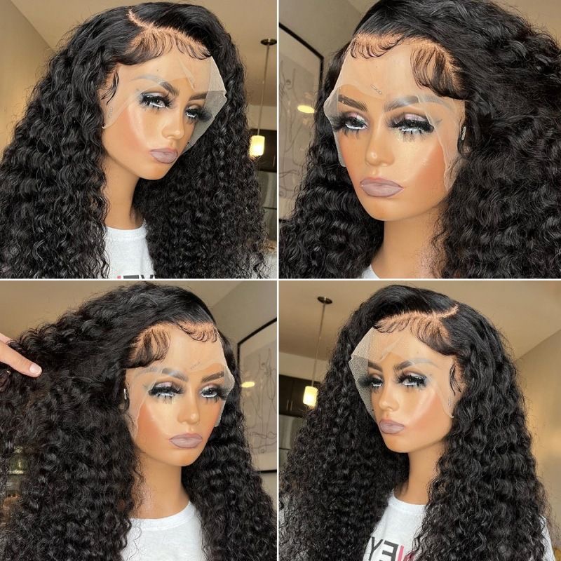 12 Grade 13*4 frontal double drawn 300% density curly wig - Image 3