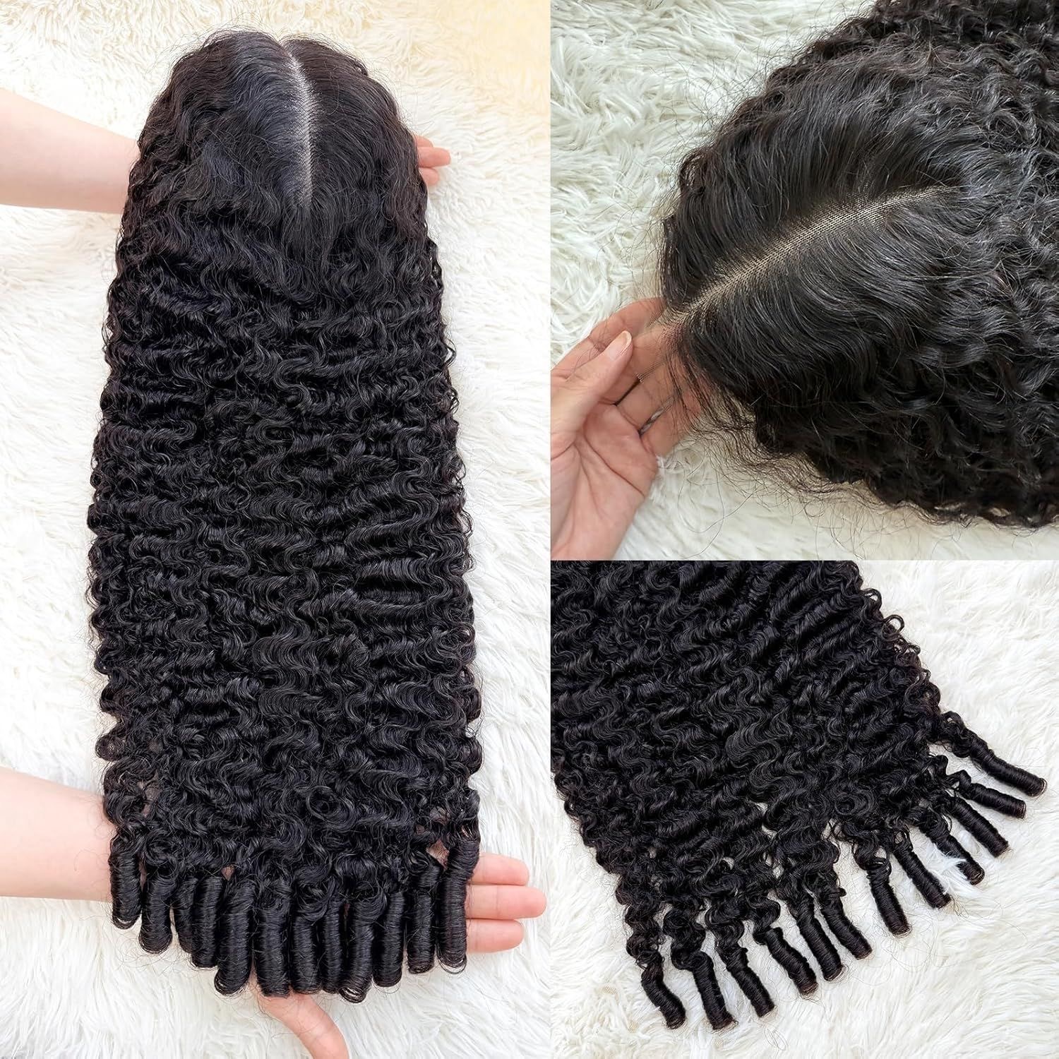 13*4 Burmese curly 300g density human hair - Image 2