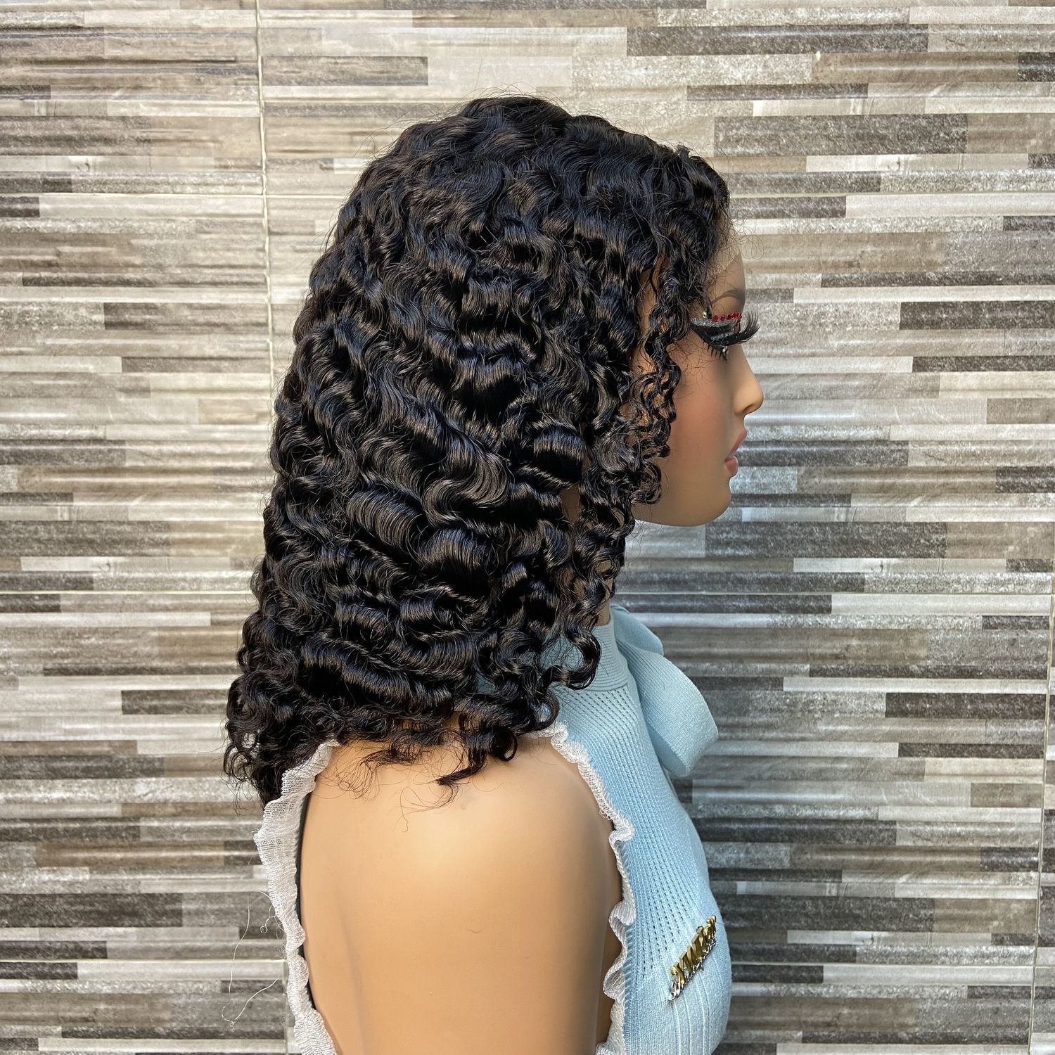 5*5 Lace Burmese curly Human hair Wig - Image 2