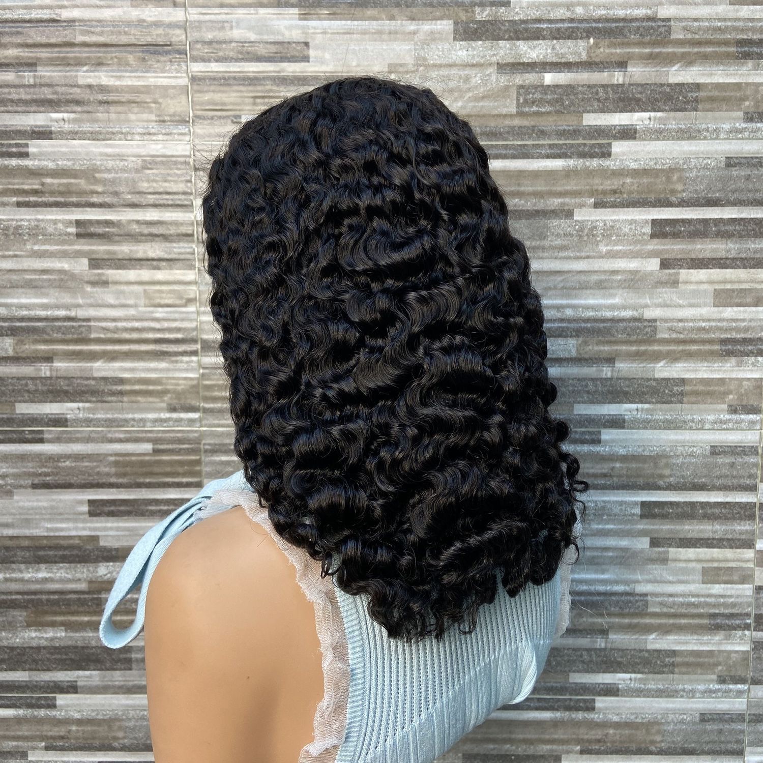 5*5 Lace Burmese curly Human hair Wig - Image 3