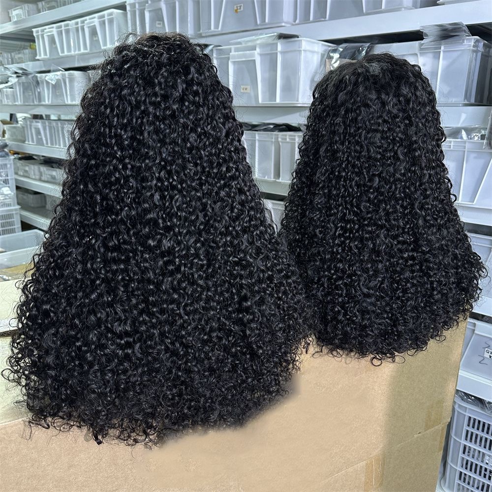 Pixie Curly human hair wigs Brazilian Curls lace frontal wig - Image 2