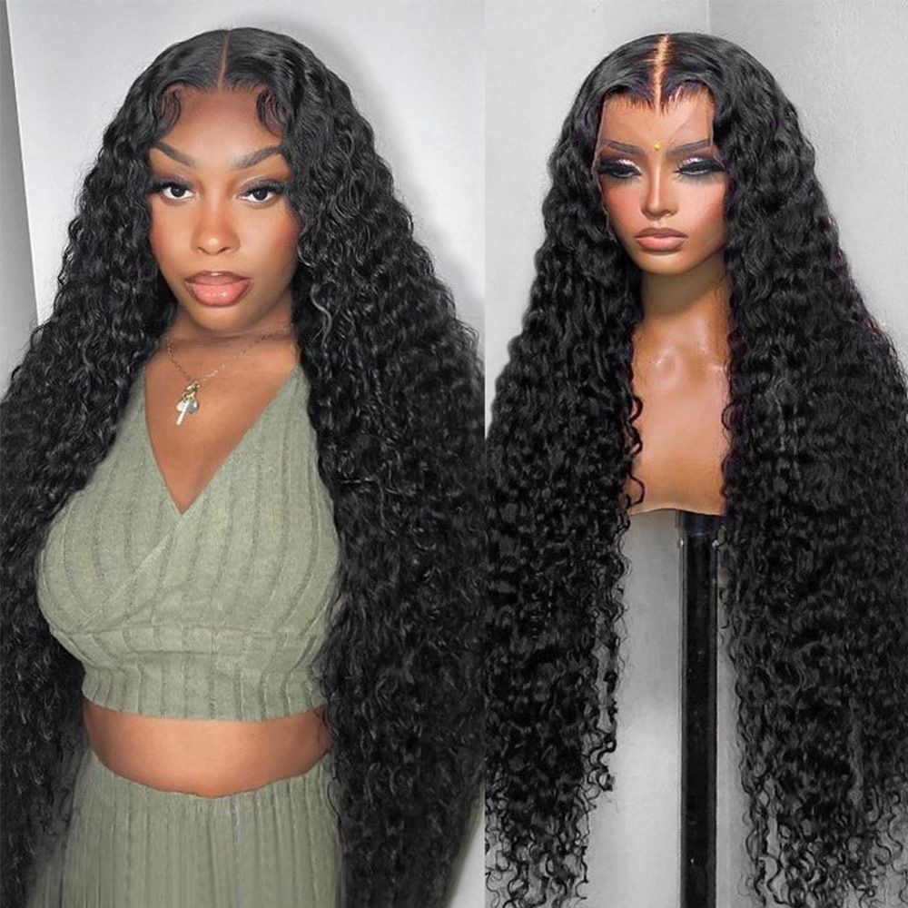 13*4 Curly human hair lace front wigs