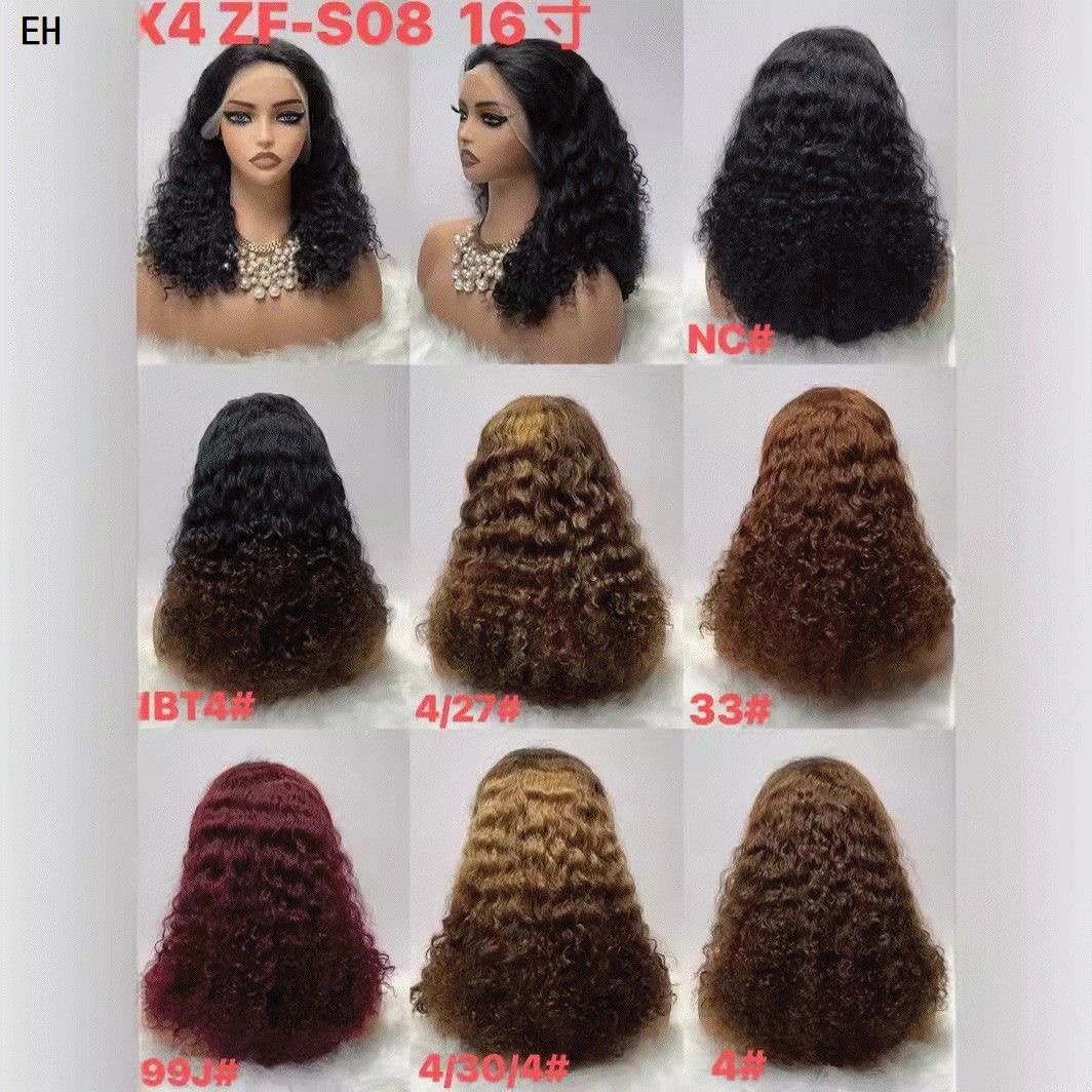 12A 13 *4 water wave Bob wig Peruvian hair 100% - Image 2