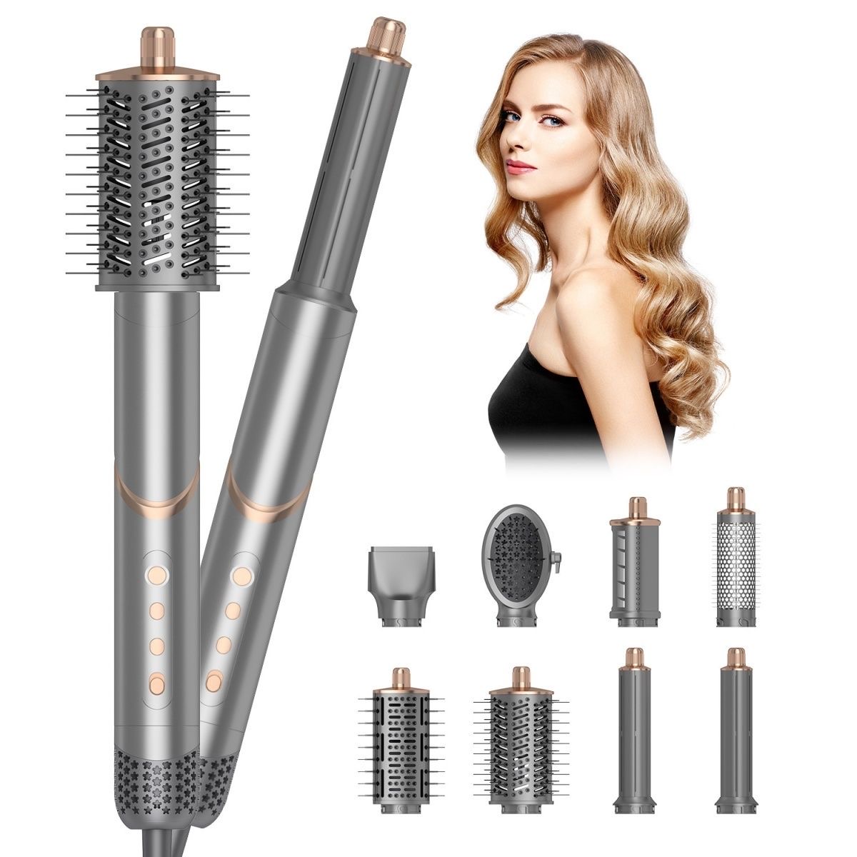 Hair dryer ,curling iron ,straightener, 8 in 1 multi-functional - Image 2
