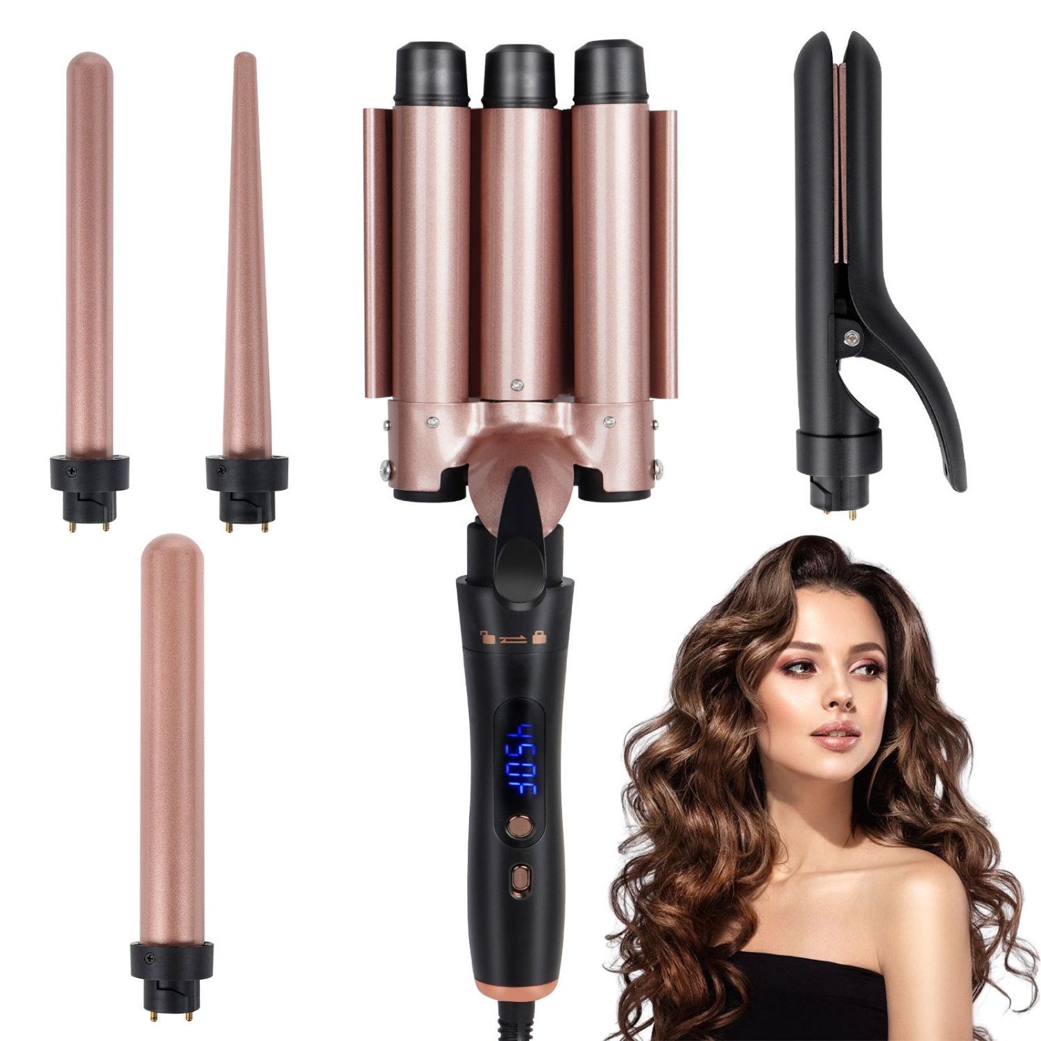 Three tube automatic curling rod