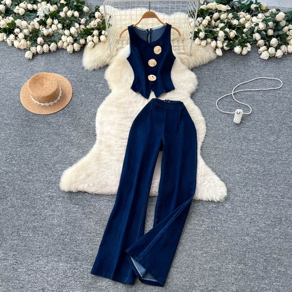 Woman’s two piece Jean set - Image 2