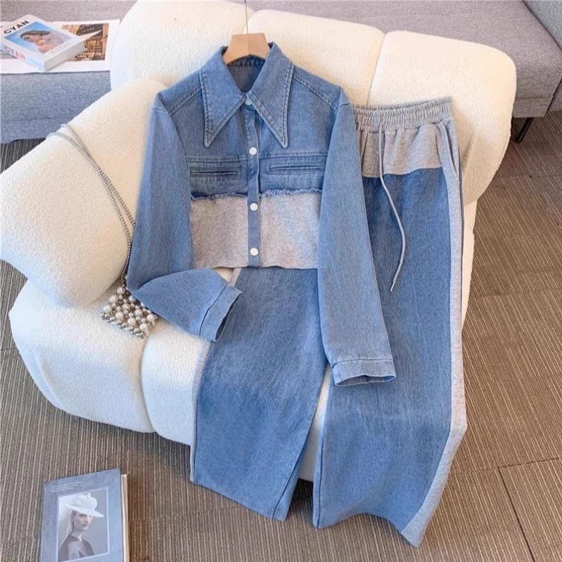 Women’s two piece jean set - Image 3