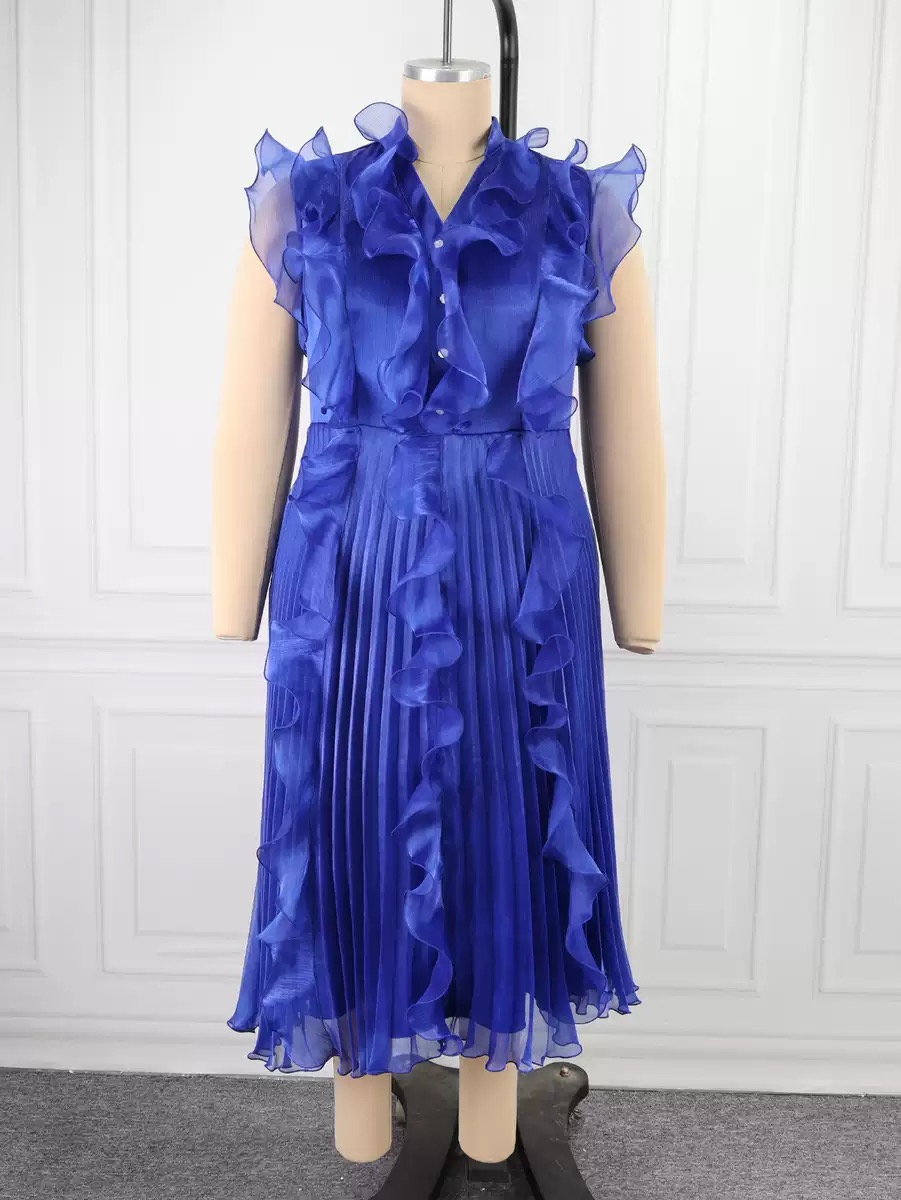 Organza Pleated Dress - Image 2