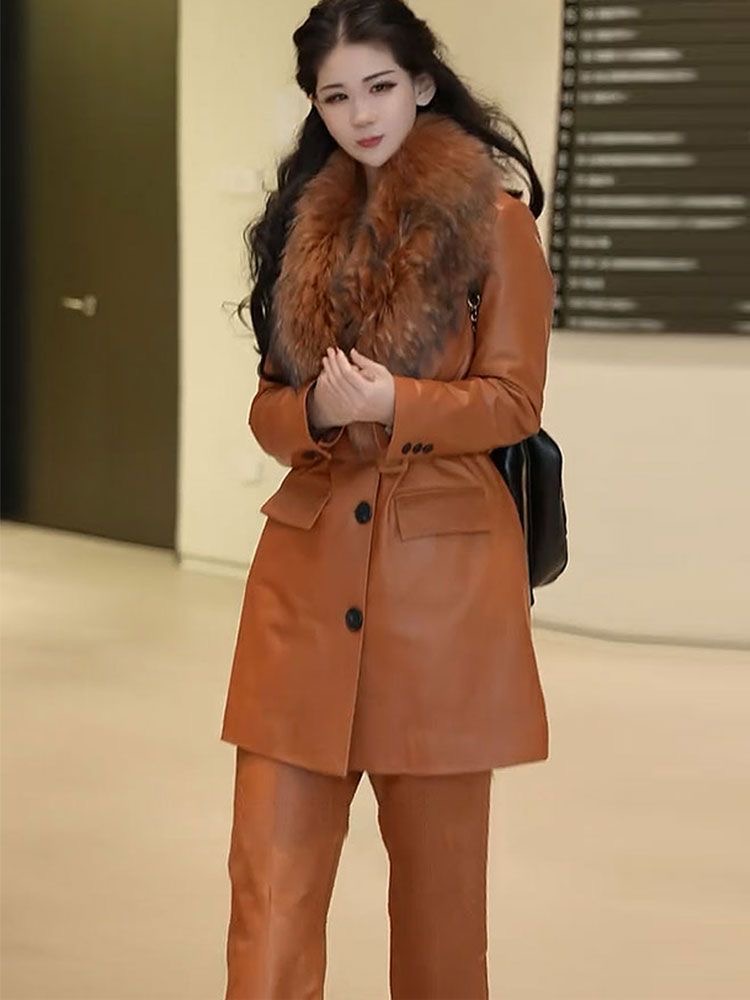 Woman’s Two Piece Leather - Image 2