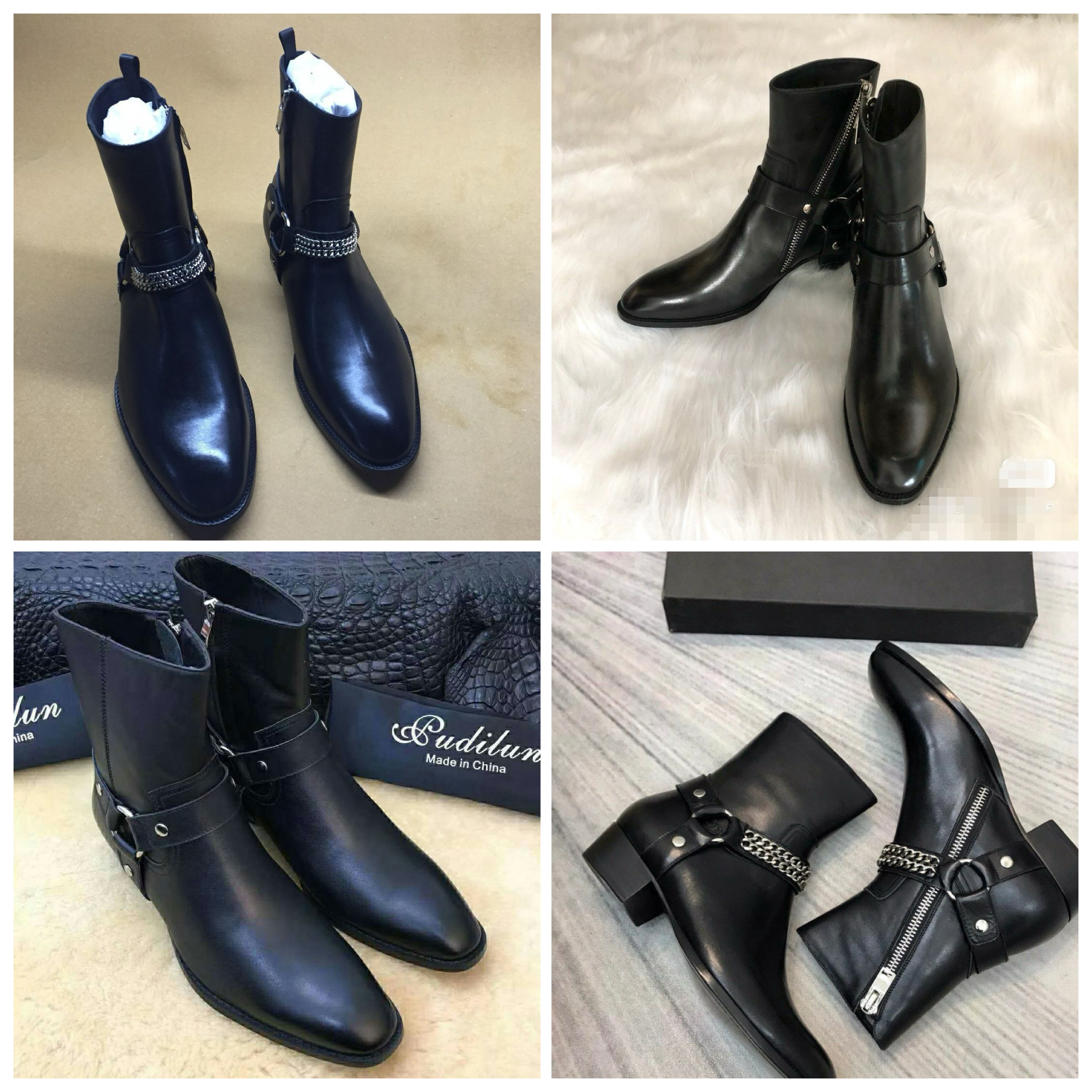 Genuine leather Zipper shoes - Image 3