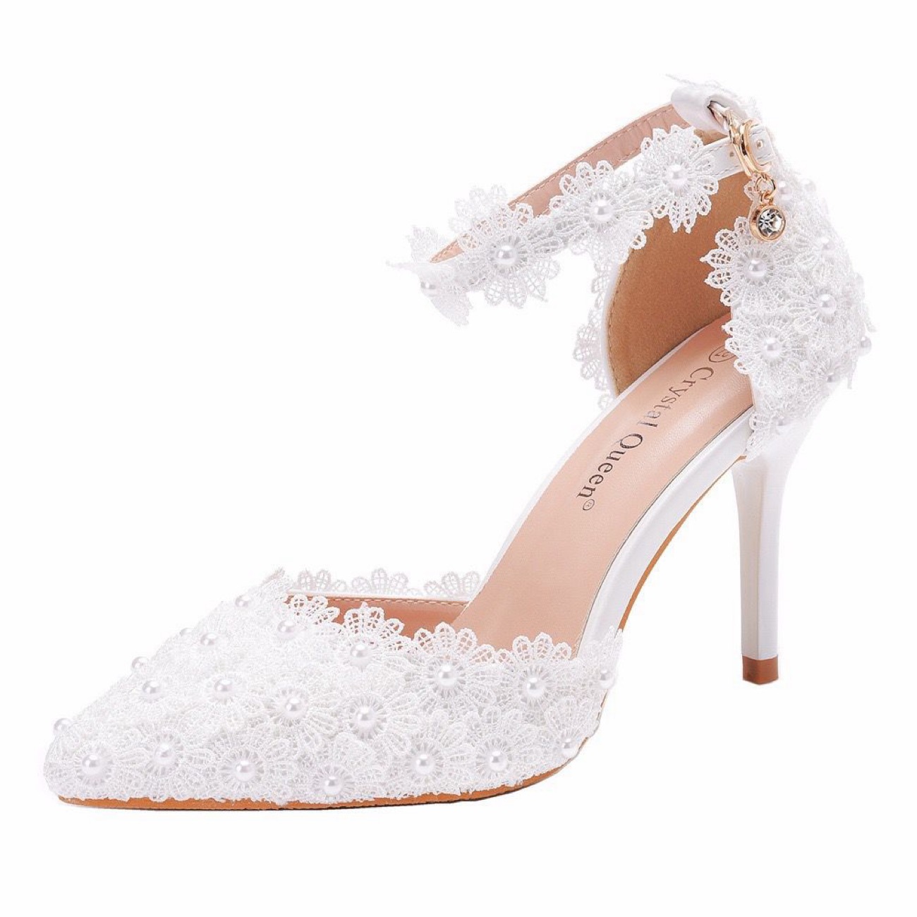 Bride lace high heels shoes - Image 2