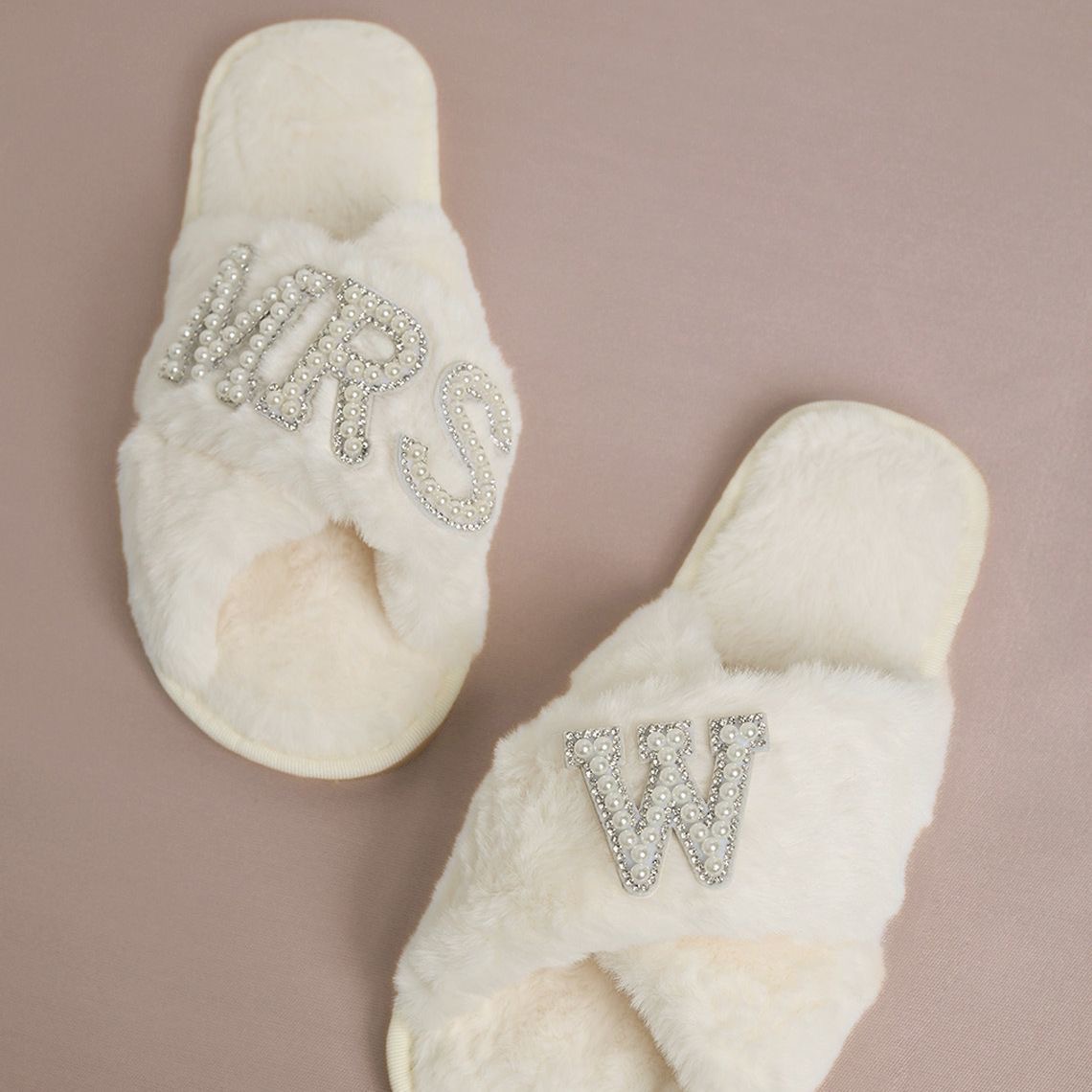 Bride Fur Slippers (Mrs A-Z) - Image 3