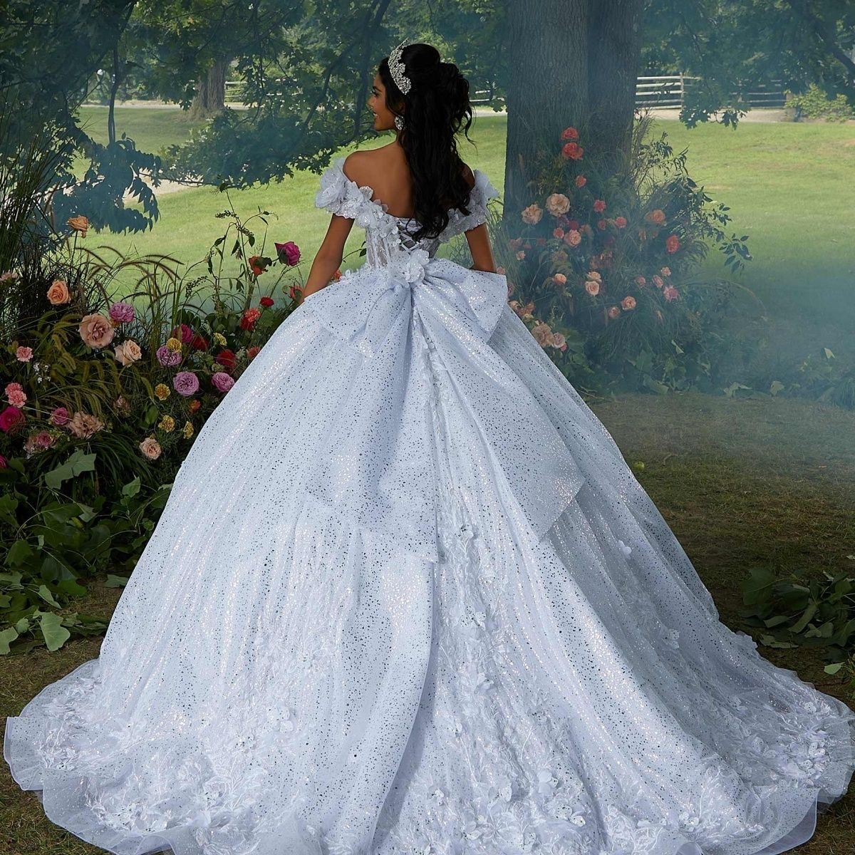 Off shoulder wedding Dress - Image 3