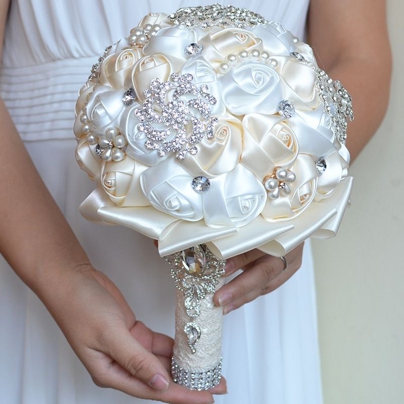 Customized Bridal champagne wedding Bouquet