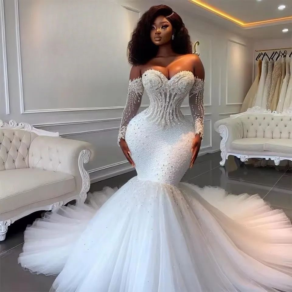 Shiny,Mermaid Wedding Dress
