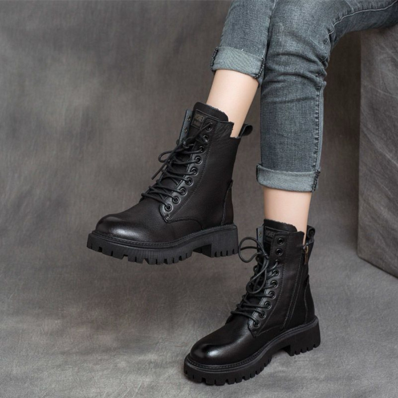 Real Leather zipper Boots (women) - Image 2