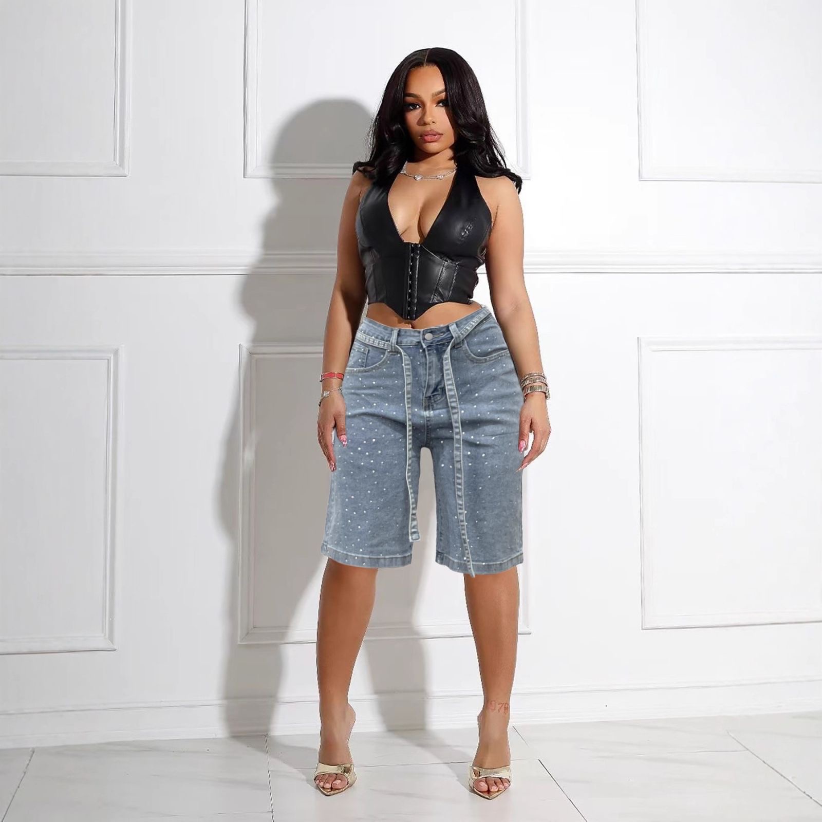 Ladies 3 quarter Jean Short