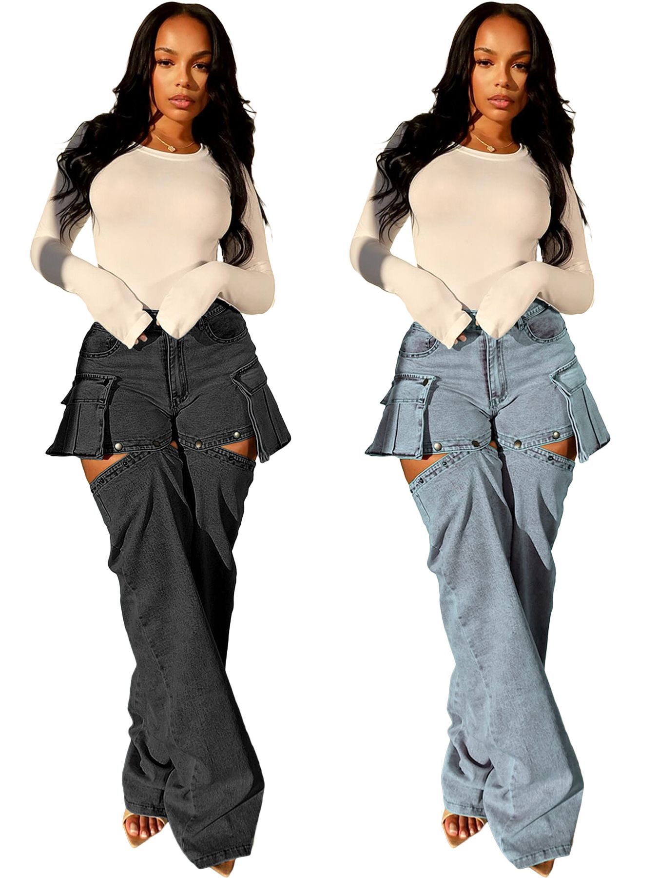 Women’s two in one Jeans - Image 3