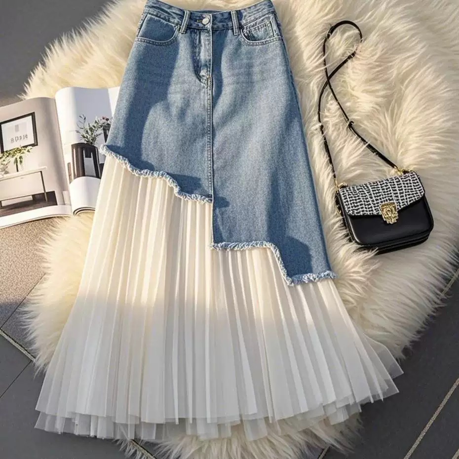 Patchwork with Denim Dress