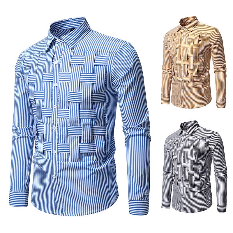 Striped,woven & plaid Men’s shirt